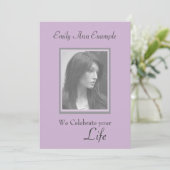 Fotoherdenking / Begrafenis Kaart (Staand voorkant)