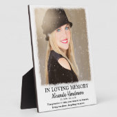 Fotoherdenking in liefdevolle herinnering fotoplaat (Zijkant)