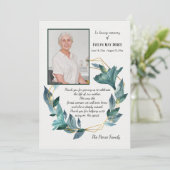 Fotoherdenking Sympathie Hartelijk dank Kaart (Staand voorkant)