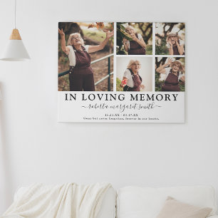 Fotoherdenkingscanvas met foto's ter nagedachtenis canvas afdruk