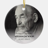 Fotoherdenkingskerstboom Keramisch Ornament (Voorkant)