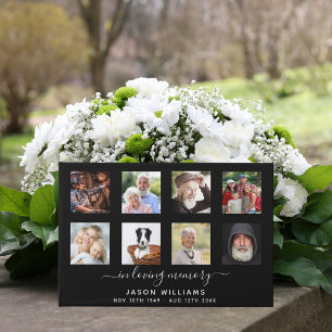 Fotoherenbegrafenis in liefhebbend geheugen zwart gastenboek