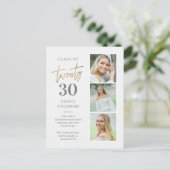 Fotohokje Afstudeerfeest Uitnodigingskaart Briefkaart (Staand voorkant)