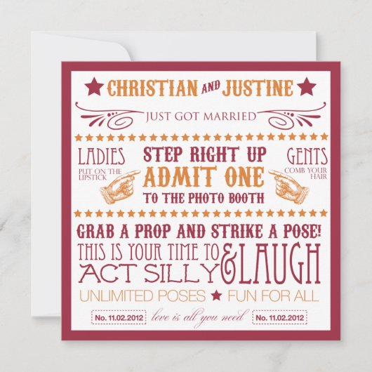 Fotohokje Bebording Kaart (Voorkant)