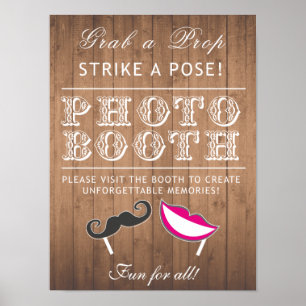 Fotohokje bord - pak een grap prop Huwelijk bord Poster