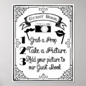 FOTOHOKJE gast boek bruiloft of feest bord Poster (Voorkant)