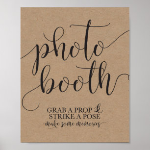 Fotohokje Huwelijk Bord- Pak een Prop en Sla een H Poster