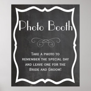 Fotohokje Krijtbord Huwelijksbord Poster