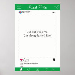 Fotohokje Prop Frame Poster Groen en Wit