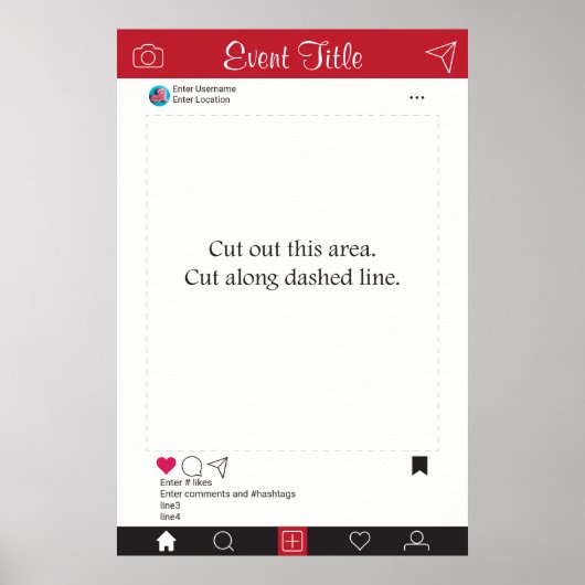 Fotohokje Prop Frame Poster Social Media Design (Voorkant)