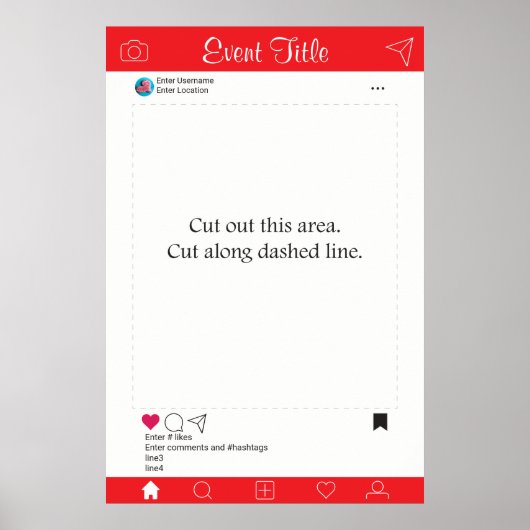 Fotohokje Prop Frame Poster Social Media Design (Voorkant)