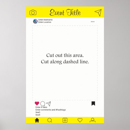 Fotohokje Prop Frame Poster Social Media Ontwerp (Voorkant)