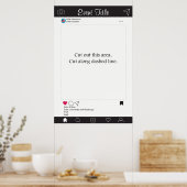 Fotohokje Prop Frame Poster Zwart en Wit (Keuken)