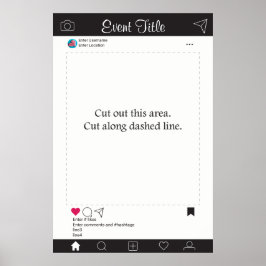 Fotohokje Rekvisietenkader Poster Zwart en Wit