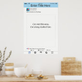 Fotohokje Requisieten Frame Poster Sociale Media (Keuken)