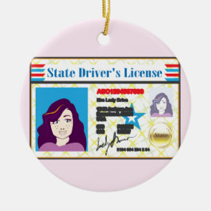 FotoID-vector rijbewijs Vrouw Keramisch Ornament