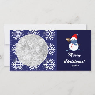 Fotokaart - Football voor kerstmis Feestdagenkaart