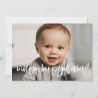 Fotokaart met modern elegant Godfather-voorstel