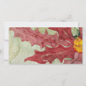 Fotokaart "Poinsettia Reds & Greens" Feestdagenkaart (Achterkant)