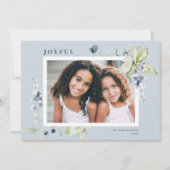 Fotokaart van Frosty Winter Berries Holiday Feestdagenkaart (Voorkant)