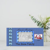 Fotokaart van het seizoen feestdagenkaart (Staand voorkant)