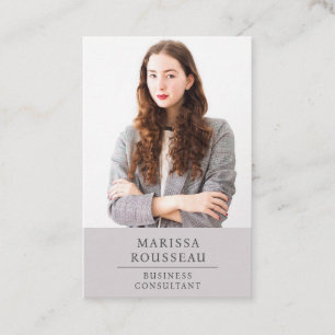 Fotokaart van professionele bedrijfsconsultant visitekaartje
