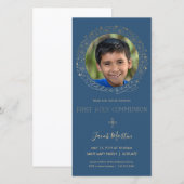Fotokaart voor de eerste Heilige Communie - Invite (Voorkant / Achterkant)