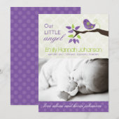 Fotokaart voor geboorteaankondiging aankondiging (Voorkant / Achterkant)