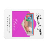 Fotokaart voor geboorteaankondiging magneet (Horizontaal)