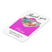 Fotokaart voor geboorteaankondiging magneet (Linkerzijde)