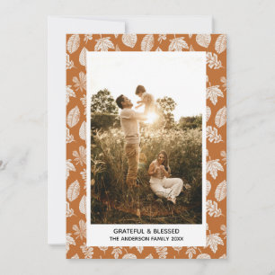 Fotokaart voor Grateful & Bless Thanksgiving Aankondiging