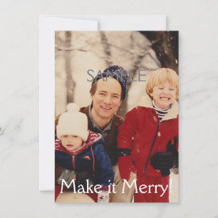 Fotokaart voor Kerstmis en Rudolf Feestdagenkaart