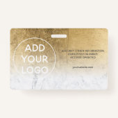 Fotokaart voor logo met goudfolie badge (Achterkant)
