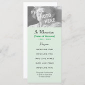 Fotokaart voor Memorial Service Programma (Voorkant / Achterkant)