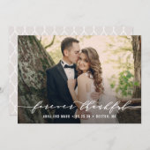 Fotokaart voor ooit dankbare bruiloft bedankkaart (Voorkant / Achterkant)