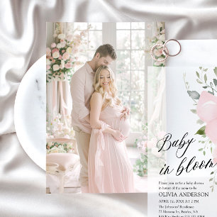 Fotokaart voor Vellum Baby shower Invitation Kaart