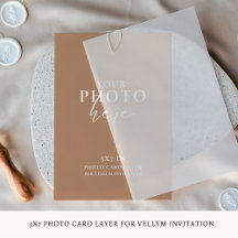 Fotokaart voor Vellum Wedding Invitations