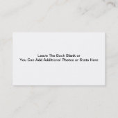 Fotokaarten voor Actor Visitekaartjes (Achterkant)