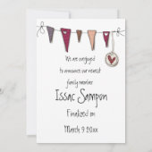 fotokaarten voor adoptieaankondigingen aankondiging (Achterkant)