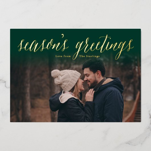 Fotokaarten voor groeten en Folie Seizoenen Folie Feestdagenkaart (Voorkant)