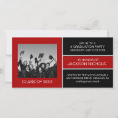 Fotokaarten voor rood en zwart Afstuderen (Voorkant)