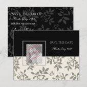 Fotokaarten, Zwart Wit slaan de datum briefkaarten (Voorkant / Achterkant)