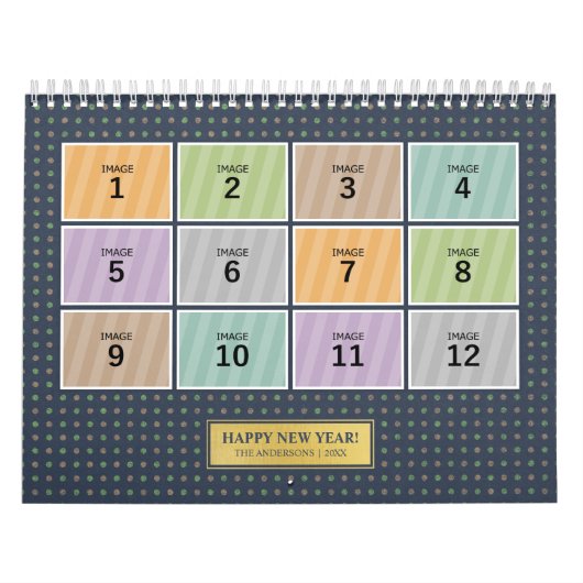 Fotokalender Sjabloon Custom Family Afbeelding Kalender (Hoes)