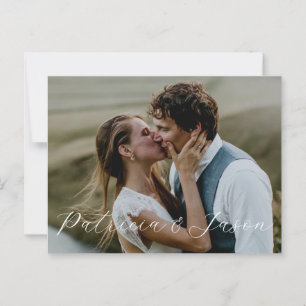 Fotokalligrafie minimalistische bruiloft briefkaart