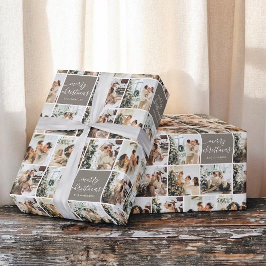 Fotokalligrafie Vrolijk kerstfeest Cadeaupapier