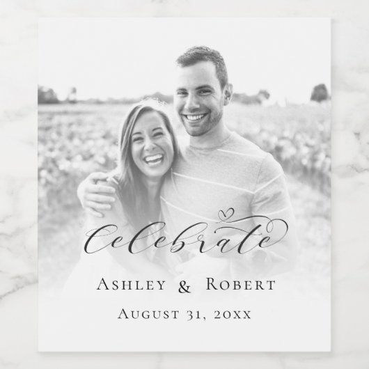 Fotokalligrafie Weddenschap Wijn Etiket (Enkel label)