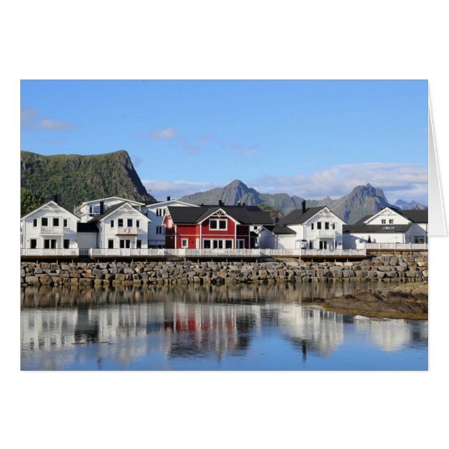 Fotokarte Häuser in Kabelvåg (Voorkant Horizontaal)