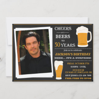 Fotokasten en uitnodiging Adult jarig