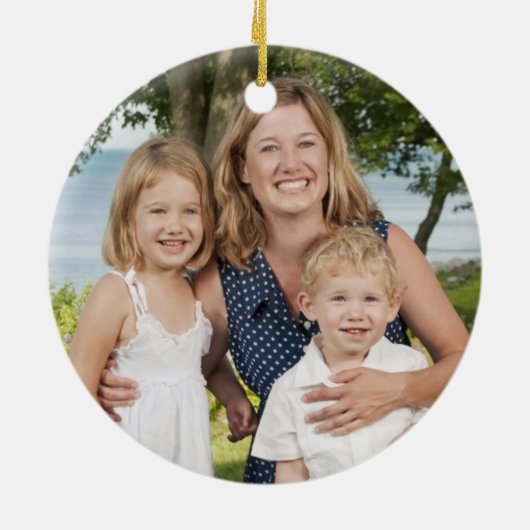 Fotokeepaardversiering Keramisch Ornament (Achterkant)