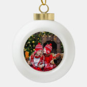 Fotokerstboomschildering Keramische Bal Ornament (Voorkant)
